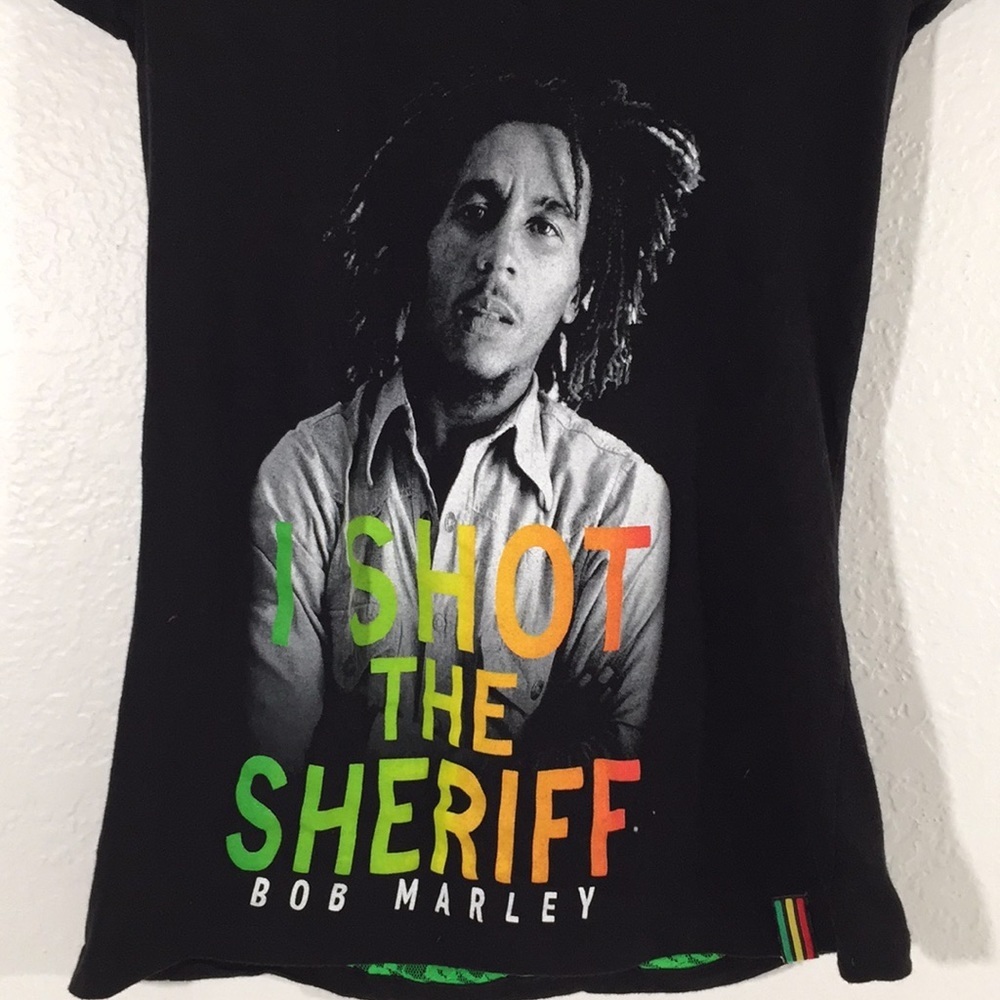 BOB MARLEY I Shot The Sheriff T-SHIRT Ladies Small